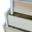 49 in. Double Wooden Vanity White with White Carrara Rectangle Sink