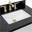 31 in. Single Wooden Vanity  White with Black Galaxy Rectangle Sink