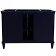 49 in. Single Wooden Vanity  Blue with Black Galaxy Granite Oval Sink