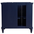 37 in. Single Wooden Vanity  Blue Black Galaxy Round Left Door.Left Sink