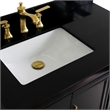37 in. Single Vanity Dark Gray Black Galaxy Rectangle Left Door.Left Sink