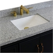 49 in. Single Wooden Vanity  Dark Gray with Gray Granite Rectangle Sink