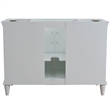 49 in. Single Wooden Vanity  White with Black Galaxy Granite Rectangle Sink