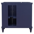 37 in. Single Wooden Vanity  Blue Black Galaxy Rectangle Right Door.Right Sink