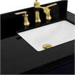 37 in. Single Wooden Vanity  Blue Black Galaxy Rectangle Right Door.Right Sink