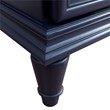 37 in. Single Wooden Vanity  Blue Gray Granite Rectangle Right Door.Right Sink
