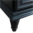 61 in. Double Wooden Vanity Dark Gray Gray Granite Rectangle Sink