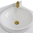 61 in. Double Wooden Vanity Dark Gray White Quartz Round Sink