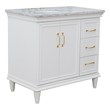 61 in. Double Wooden Vanity Blue Black Galaxy Granite Rectangle Sink