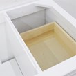 61 in. Double Wooden Vanity Blue Black Galaxy Granite Rectangle Sink