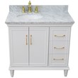 61 in. Double Wooden Vanity Blue Black Galaxy Granite Rectangle Sink