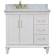 61 in. Double Wooden Vanity Blue Black Galaxy Granite Rectangle Sink