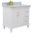 61 in. Double Wooden Vanity Blue Black Galaxy Granite Rectangle Sink