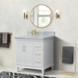 61 in. Double Wooden Vanity Blue Black Galaxy Granite Rectangle Sink