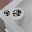 61 in. Double Wooden Vanity White White Quartz Oval Sink