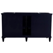 61 in. Single Wooden Vanity  Blue Gray Granite Oval Sink