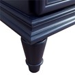 61 in. Single Wooden Vanity  Blue Gray Granite Round Sink
