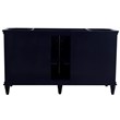 61 in. Single Wooden Vanity  Blue White Carrara Marble Rectangle Sink