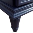 61 in. Single Wooden Vanity  Blue White Carrara Marble Rectangle Sink