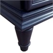 61 in. Single Wooden Vanity  Blue White Carrara Marble Round Sink