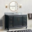 61 in. Single Wooden Vanity  Dark Gray Gray Granite Round Sink