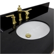 61 in. Single Wooden Vanity  White with Black Galaxy Oval Sink