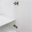 61 in. Single Wooden Vanity  White with Gray Granite Oval Sink