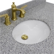 61 in. Single Wooden Vanity  White with Gray Granite Oval Sink