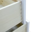 61 in. Single Wooden Vanity  White with White Quartz Oval Sink