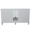 61 in. Single Wooden Vanity  White with White Carrara Rectangle Sink