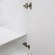 61 in. Single Wooden Vanity  White with White Carrara Round Sink