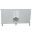 61 in. Single Wooden Vanity  White with White Carrara Round Sink