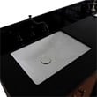 61 in. Double Wooden Vanity Walnut Black Black Galaxy Granite Rectangle Sink