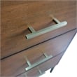 61 in. Double Wooden Vanity Walnut Black White Quartz Oval Sink
