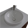 61 in. Double Wooden Vanity Walnut Black White Quartz Round Sink