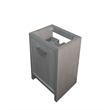 24 in. Single Gray Vanity with Ceramic Sink