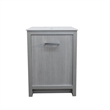 24 in. Single Gray Vanity with Ceramic Sink