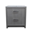 30 in. Single Wooden Vanity  in Gray Pine