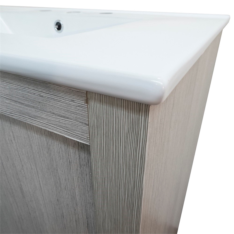 30 in. Single Wooden Vanity  in Gray Pine