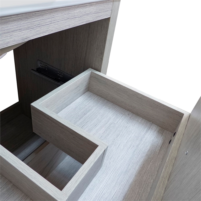 30 in. Single Wooden Vanity  in Gray Pine