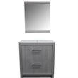 30 in. Single Wooden Vanity  in Gray Pine