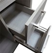 36 in. Single Wooden Vanity  in Grey Pine with White Ceramic Top