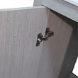 36 in. Single Wooden Vanity  in Grey Pine with White Ceramic Top