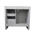 36 in. Single Wooden Vanity  in Grey Pine with White Ceramic Top