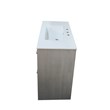 36 in. Single Wooden Vanity  in Grey Pine with White Ceramic Top