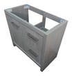 36 in. Single Wooden Vanity  in Grey Pine with White Ceramic Top