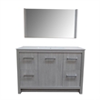 48 in. Single Wooden Vanity  in Gray Pine with White Ceramic Top