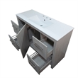 48 in. Single Wooden Vanity  in Gray Pine with White Ceramic Top