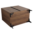30 in. Single Vanity in Brown Walnut finish with Solid Surface Resin White Sink