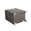 24 in. Single Vanity in Gray Oak finish with Solid Surface Resin White Sink